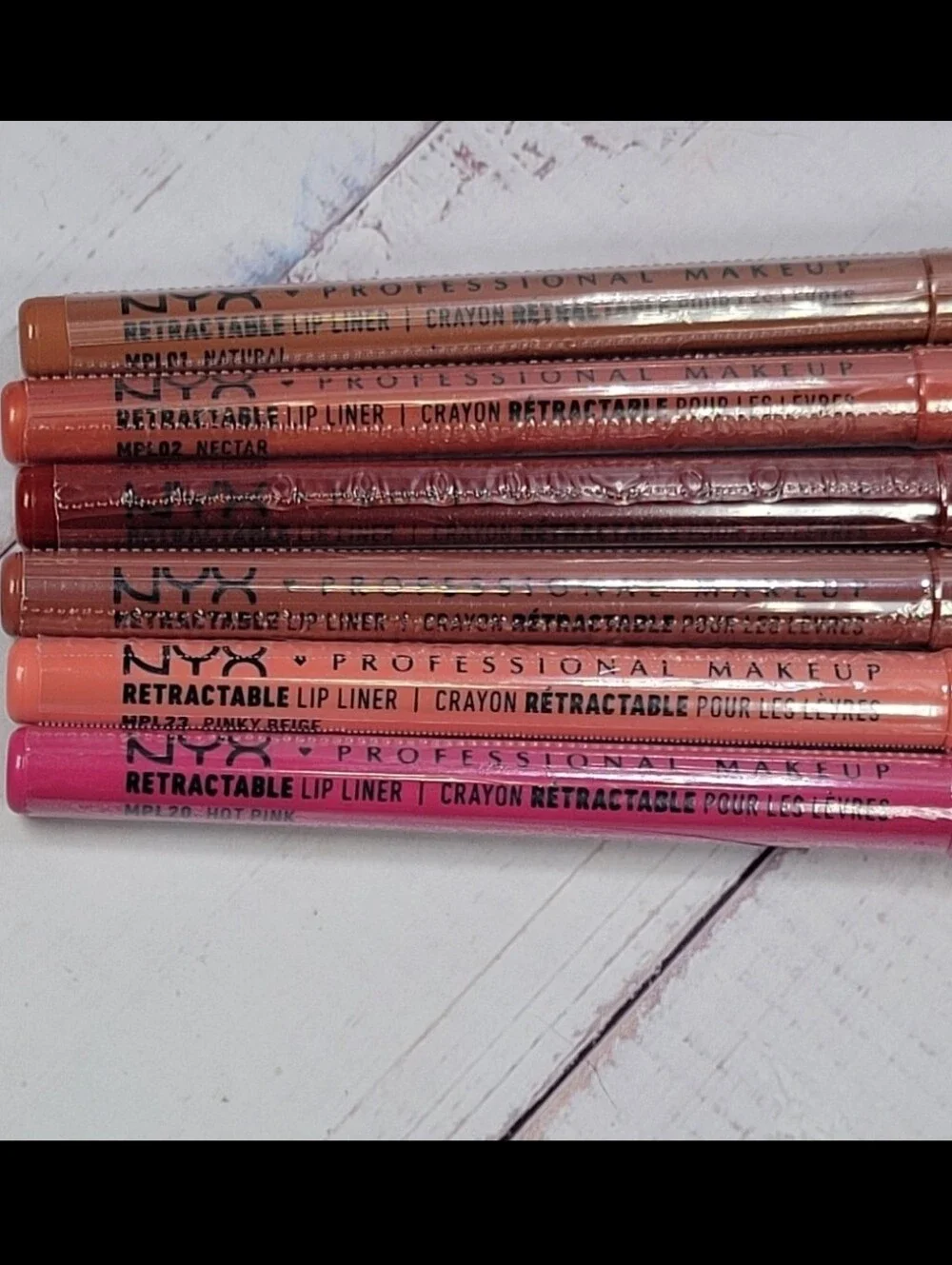 Nyx 6 Piece Retractable Lip Liner Bundle NEW!
